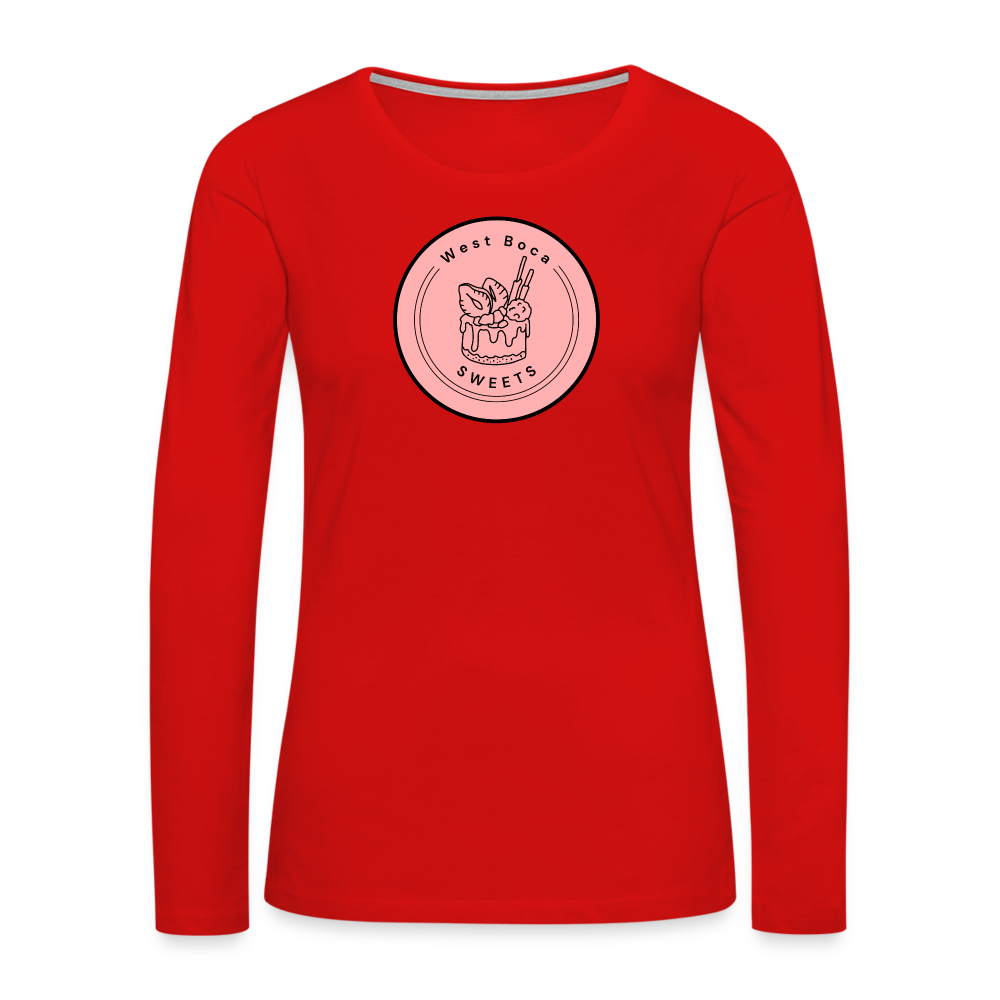 CUSTOM WBS: Women's Premium Long Sleeve T-Shirt - red