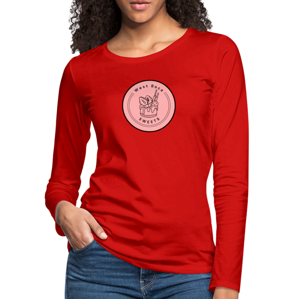 CUSTOM WBS: Women's Premium Long Sleeve T-Shirt - red