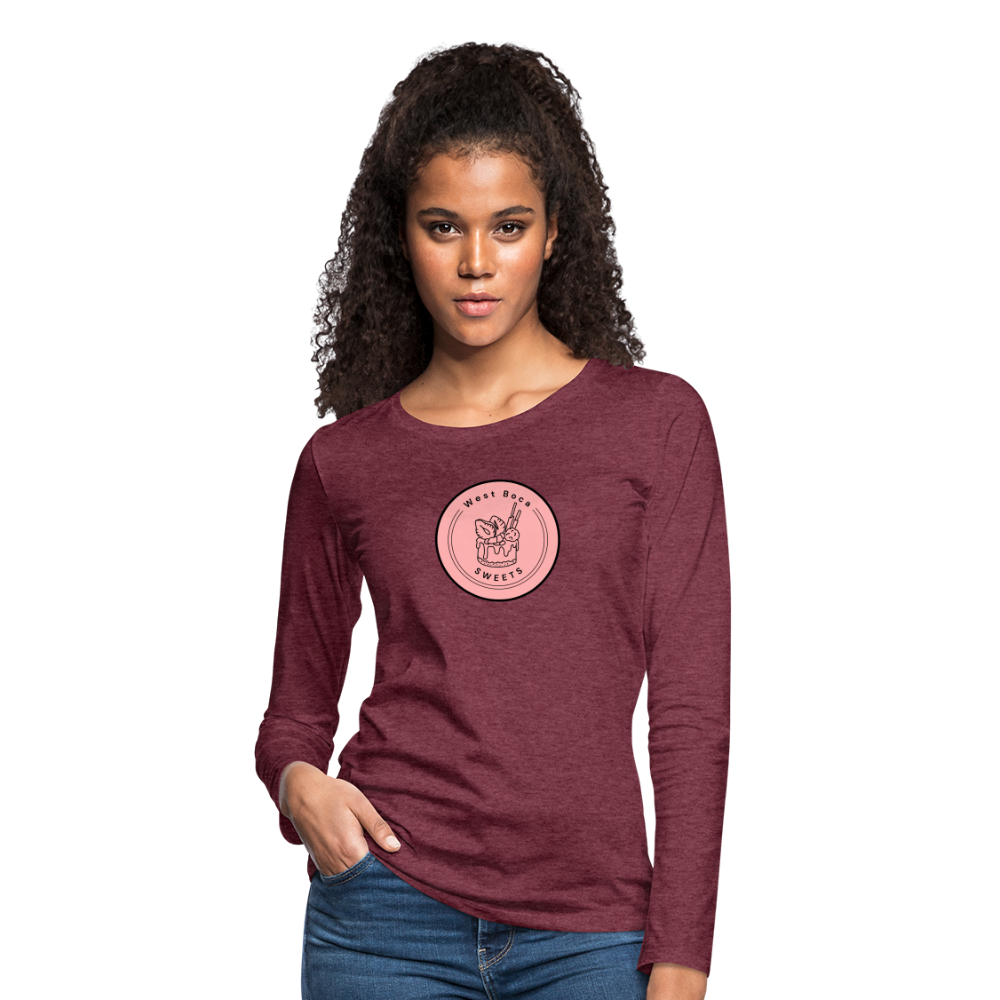 CUSTOM WBS: Women's Premium Long Sleeve T-Shirt - heather burgundy
