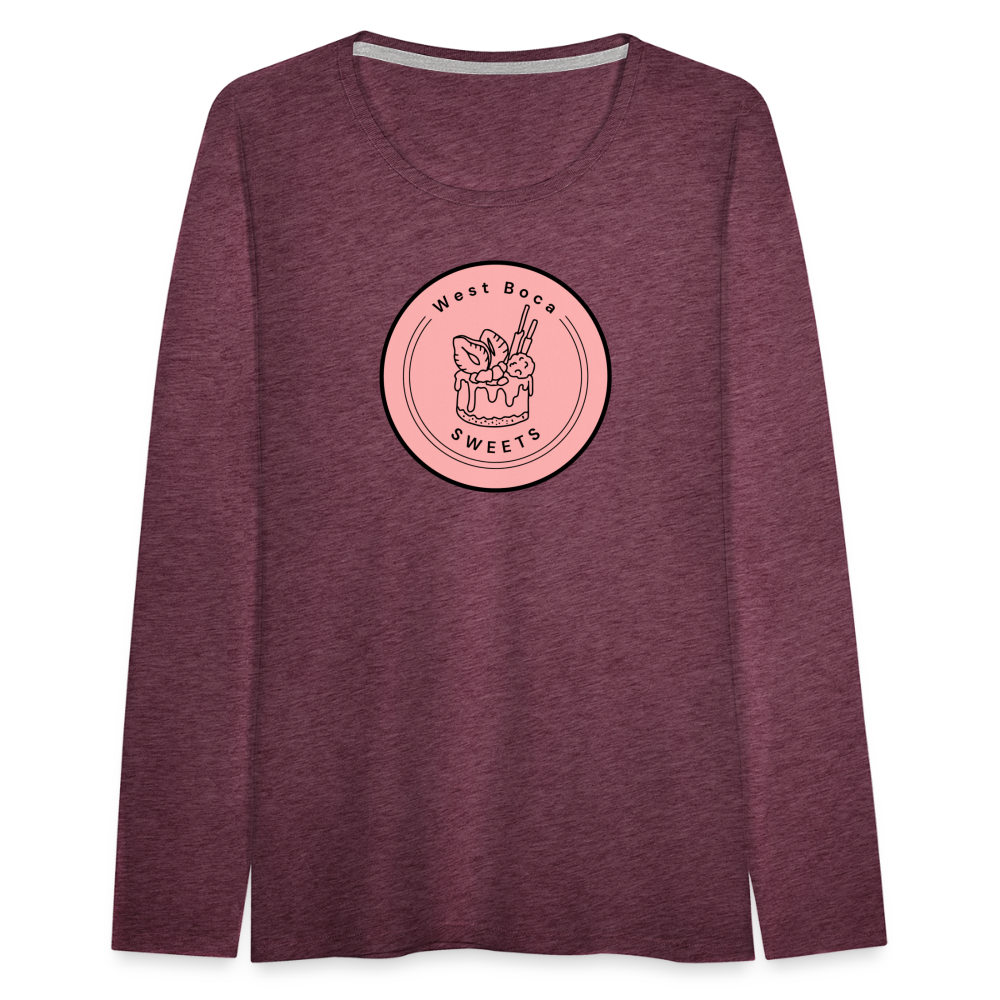 CUSTOM WBS: Women's Premium Long Sleeve T-Shirt - heather burgundy