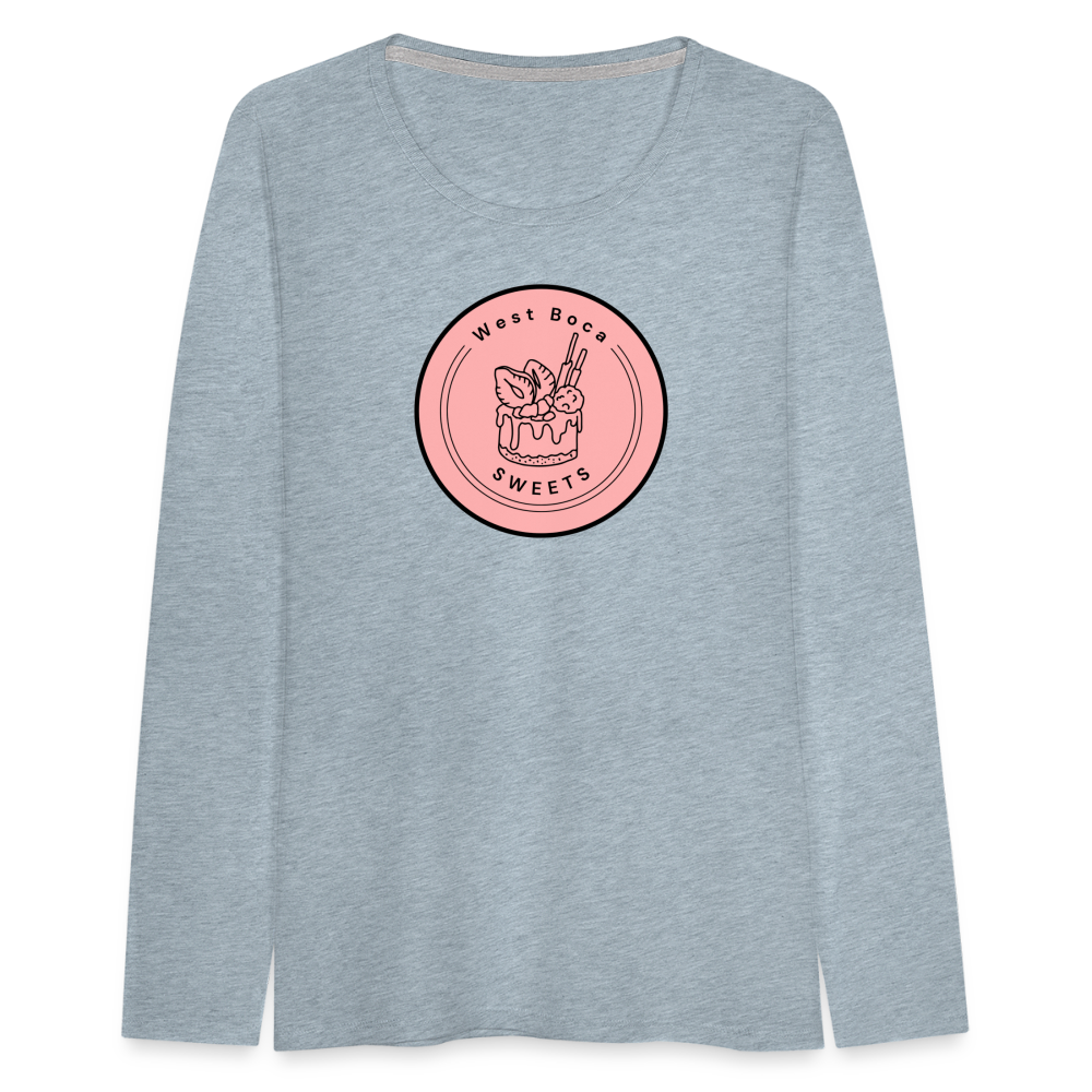 CUSTOM WBS: Women's Premium Long Sleeve T-Shirt - heather ice blue
