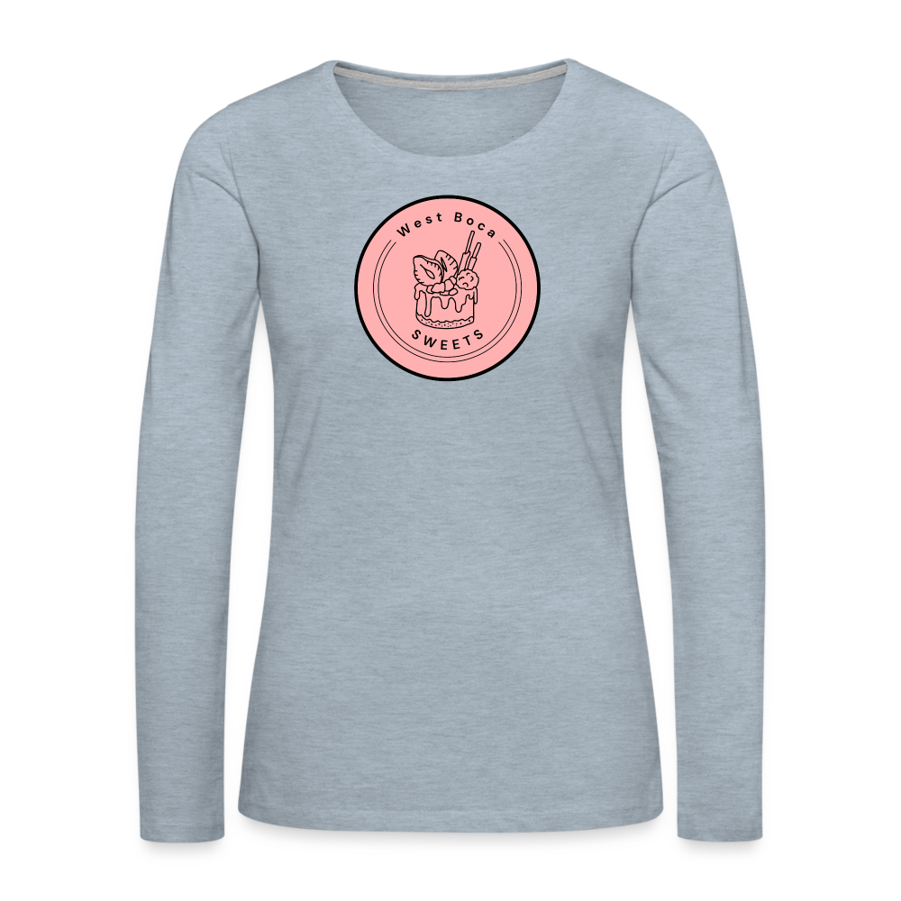 CUSTOM WBS: Women's Premium Long Sleeve T-Shirt - heather ice blue