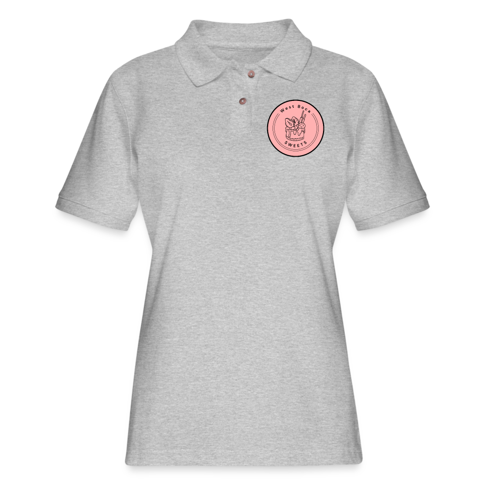 CUSTOM WBS: Women's Pique Polo Shirt - heather gray