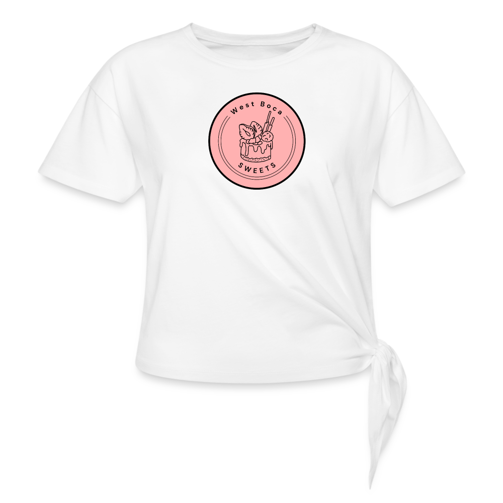 CUSTOM WBS: Women's Knotted T-Shirt - white