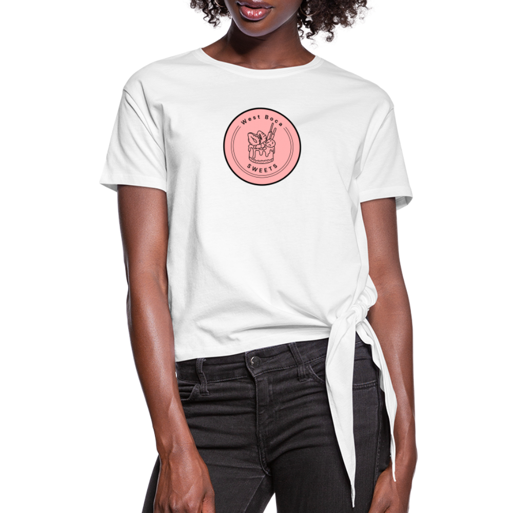 CUSTOM WBS: Women's Knotted T-Shirt - white