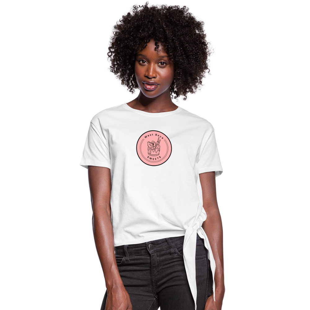 CUSTOM WBS: Women's Knotted T-Shirt - white