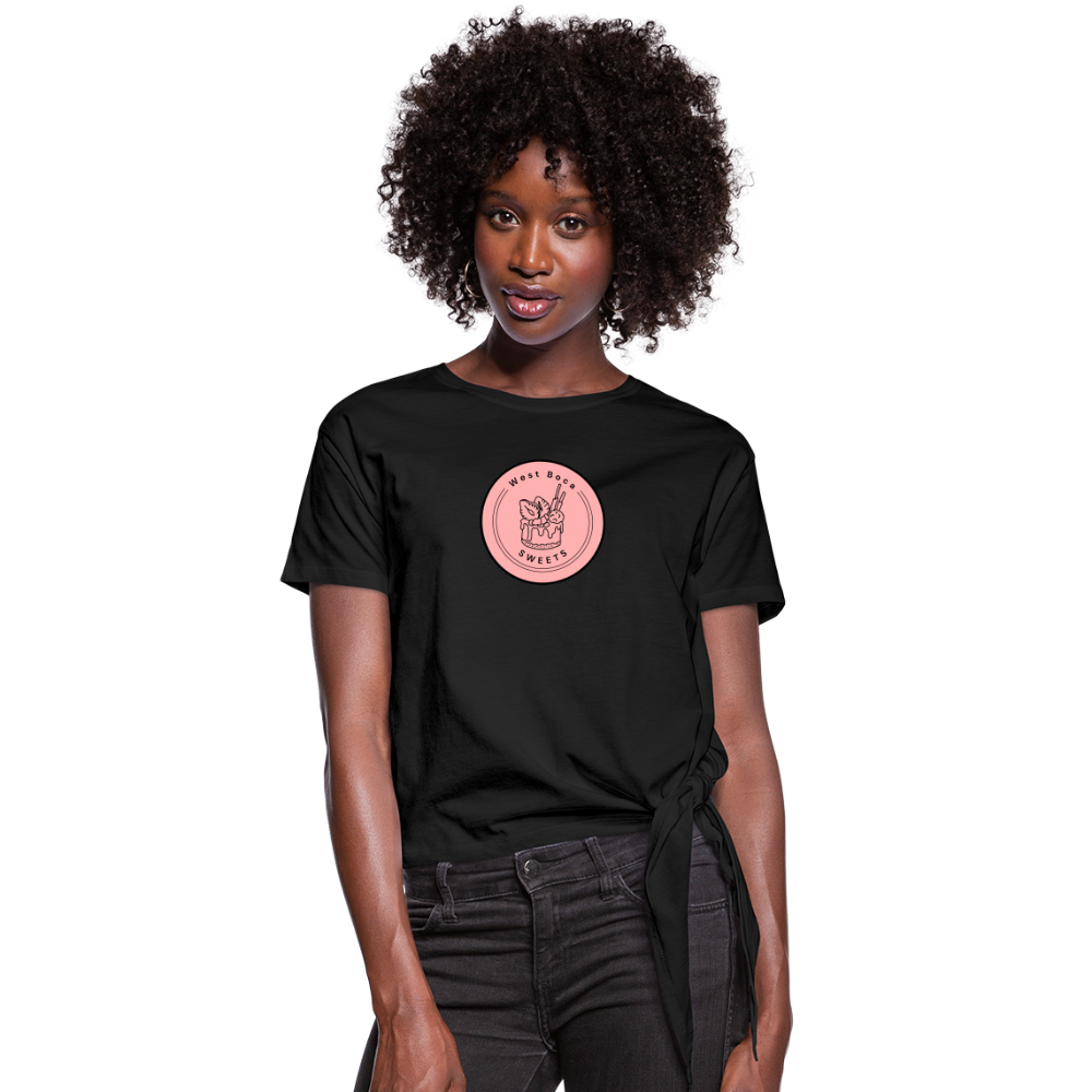 CUSTOM WBS: Women's Knotted T-Shirt - black