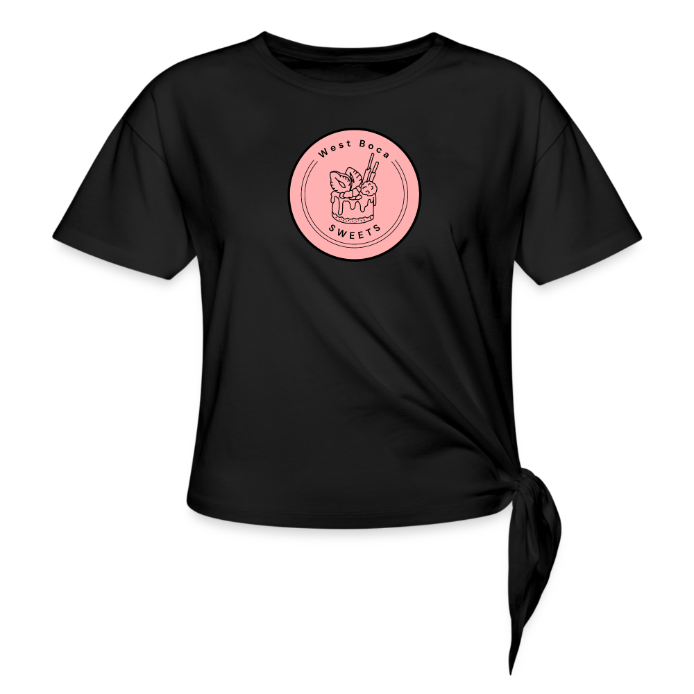 CUSTOM WBS: Women's Knotted T-Shirt - black