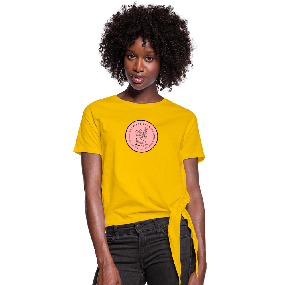 CUSTOM WBS: Women's Knotted T-Shirt - sun yellow