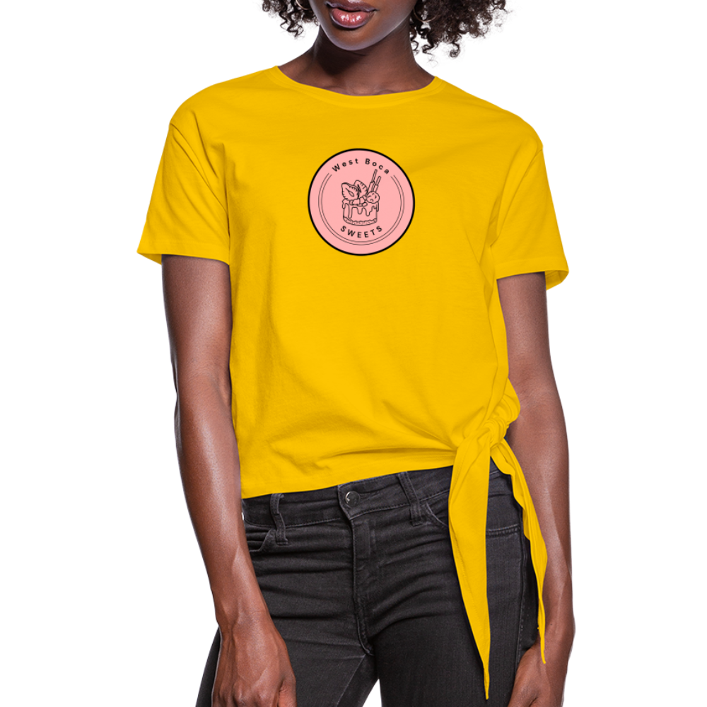 CUSTOM WBS: Women's Knotted T-Shirt - sun yellow