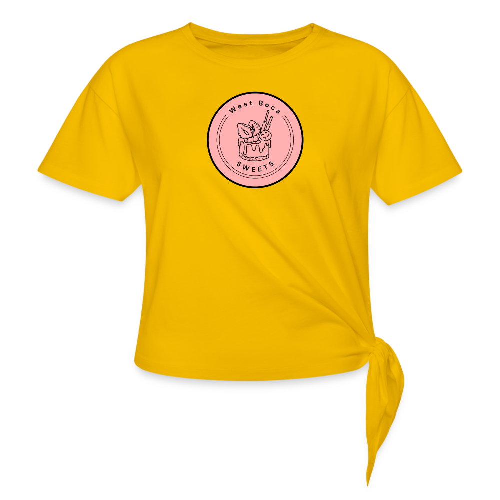 CUSTOM WBS: Women's Knotted T-Shirt - sun yellow