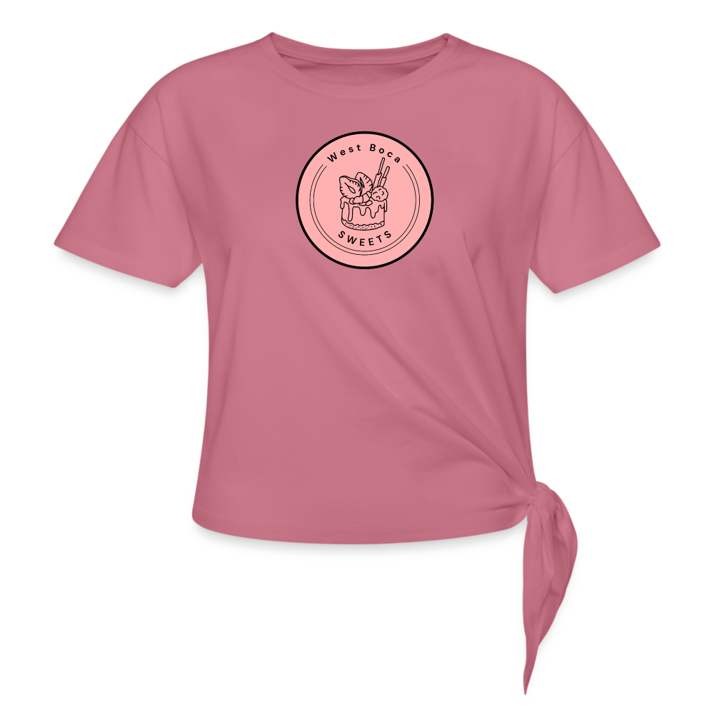 CUSTOM WBS: Women's Knotted T-Shirt - mauve