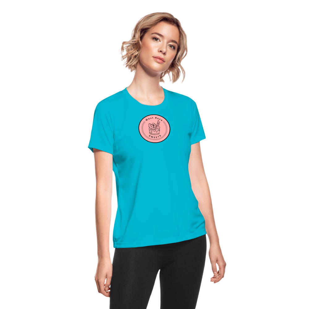 CUSTOM WBS: Women's Moisture Wicking Performance T-Shirt - turquoise
