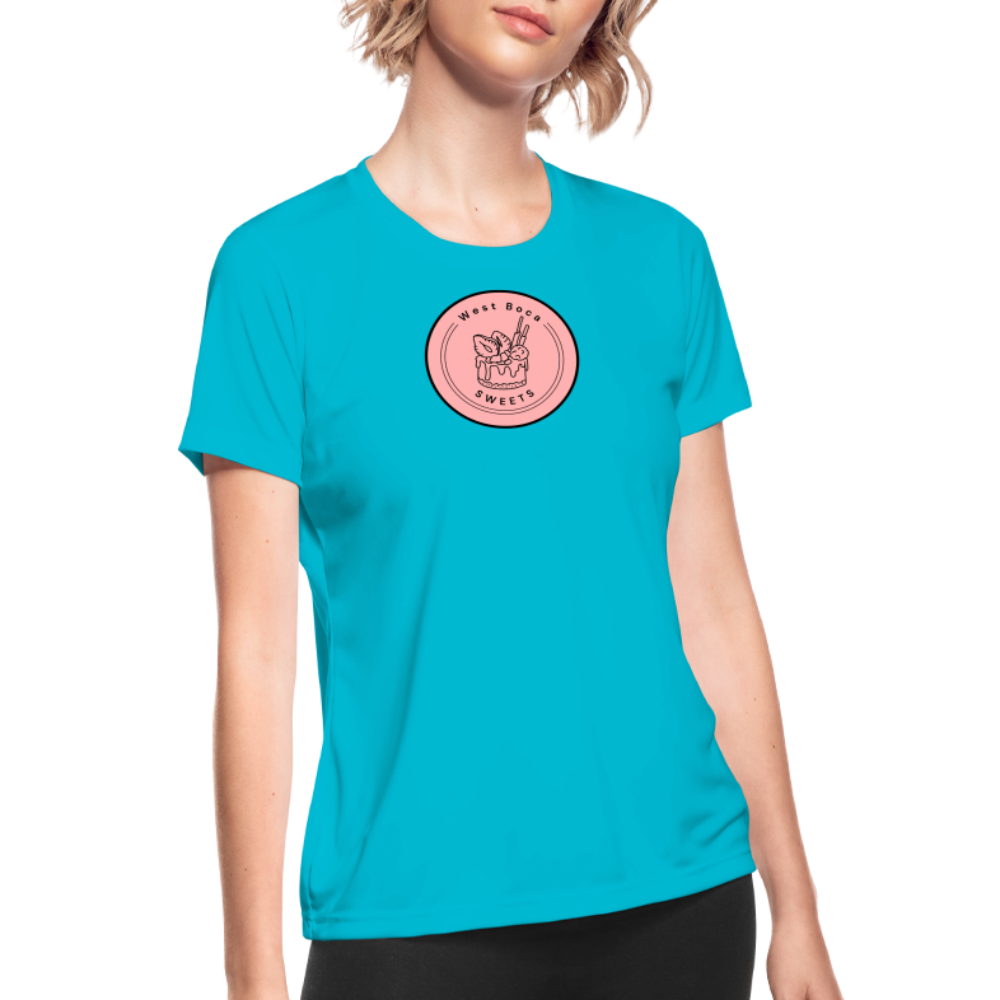 CUSTOM WBS: Women's Moisture Wicking Performance T-Shirt - turquoise