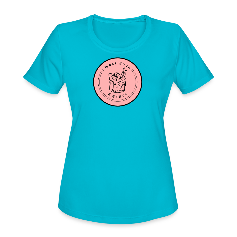CUSTOM WBS: Women's Moisture Wicking Performance T-Shirt - turquoise