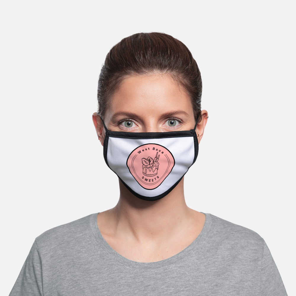 CUSTOM WBS: Adjustable Contrast Face Mask (Small) - white/black