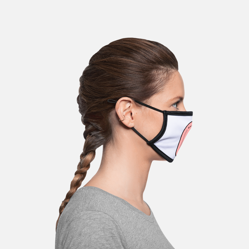 CUSTOM WBS: Adjustable Contrast Face Mask (Small) - white/black