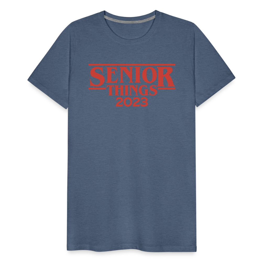 SENIOR Things: Men's Premium T-Shirt - heather blue