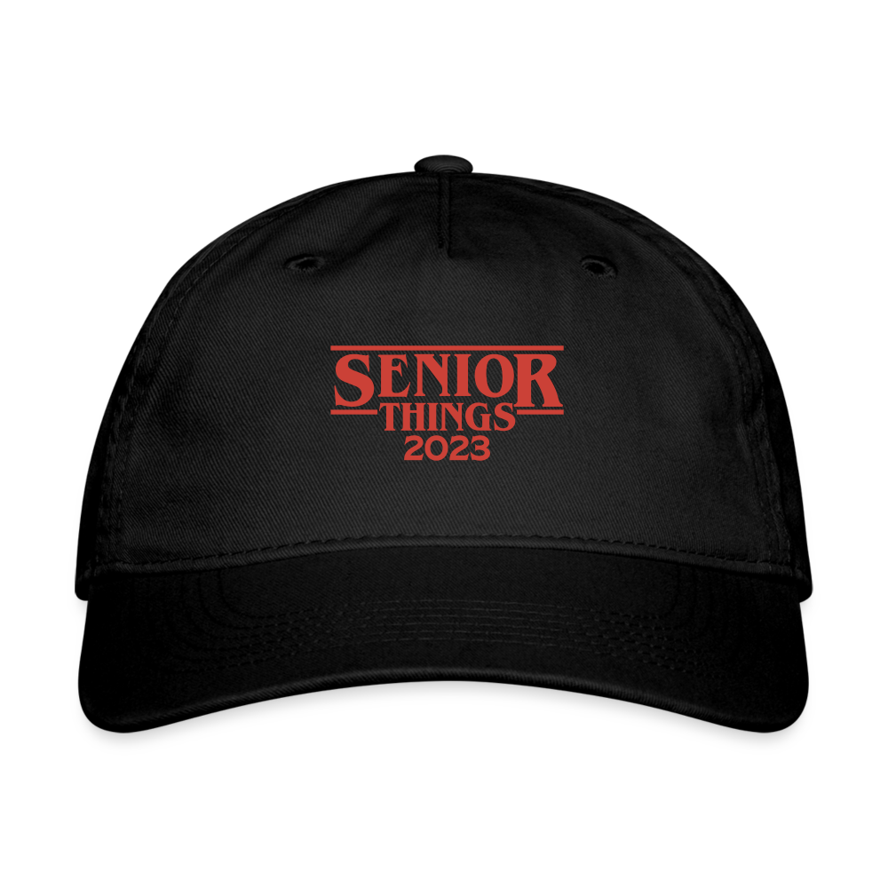 SENIOR Things: Organic Baseball Cap - black
