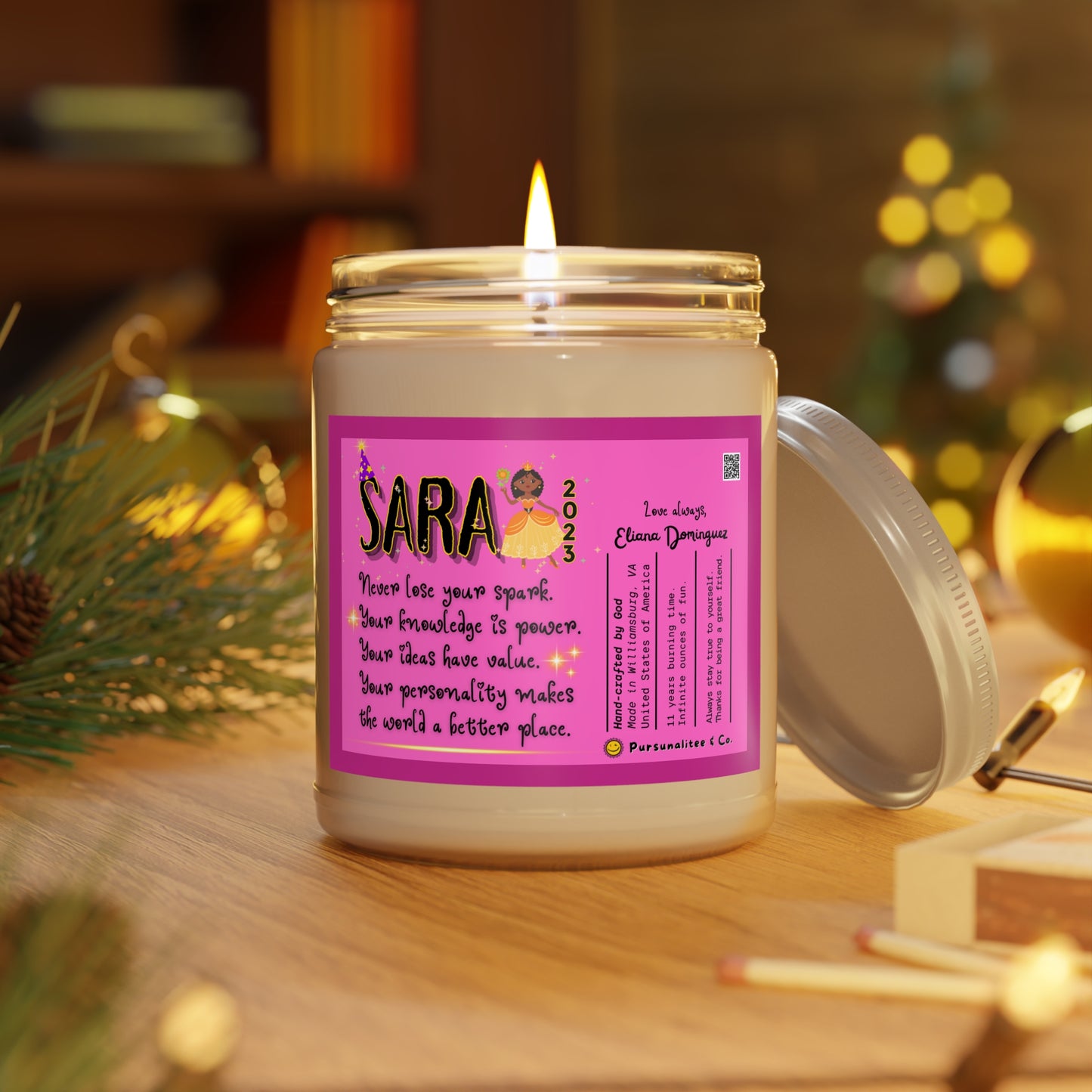 Custom #2 Birthday Candle Scented, 9oz