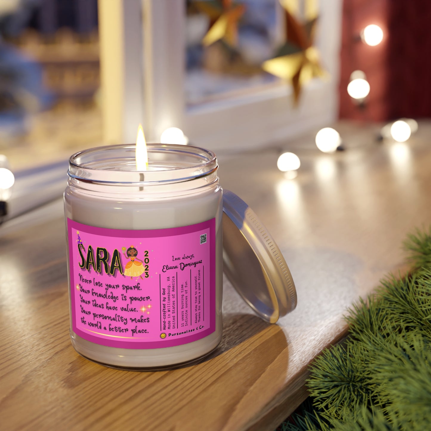 Custom #2 Birthday Candle Scented, 9oz