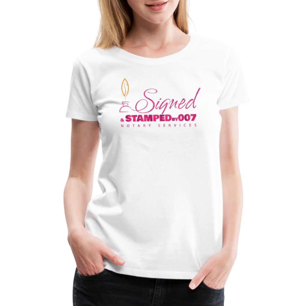 Pink SS Women’s Premium T-Shirt - white