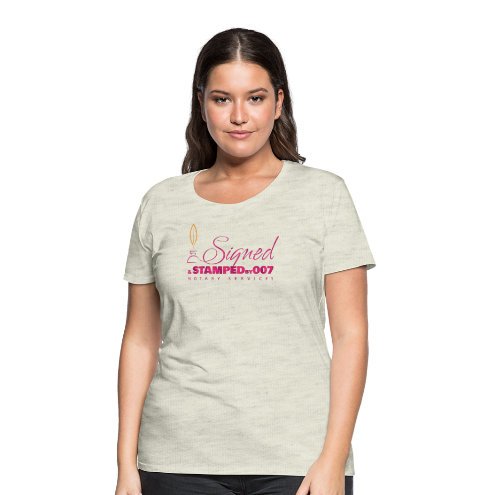 Pink SS Women’s Premium T-Shirt - heather oatmeal