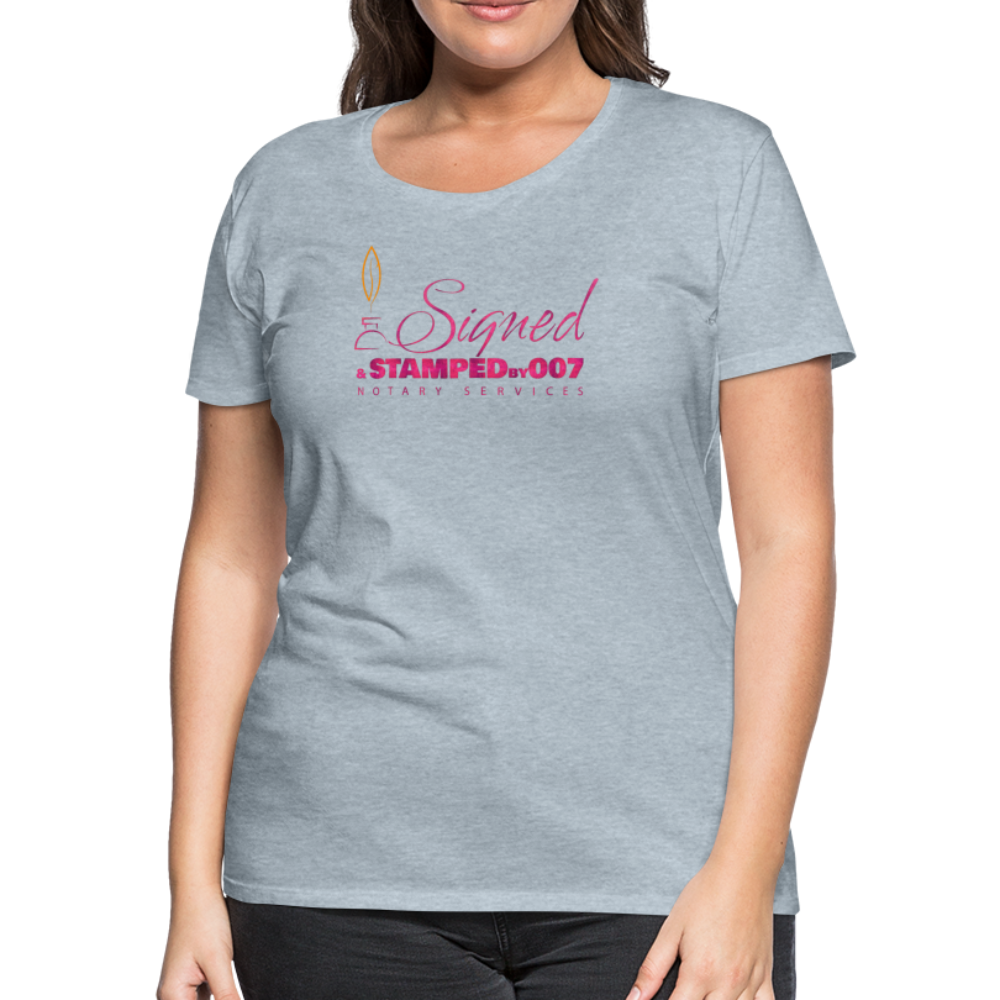 Pink SS Women’s Premium T-Shirt - heather ice blue