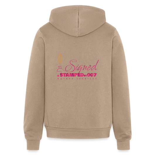 Pnk 2-Sided Bella + Canvas Unisex Full Zip Hoodie - tan