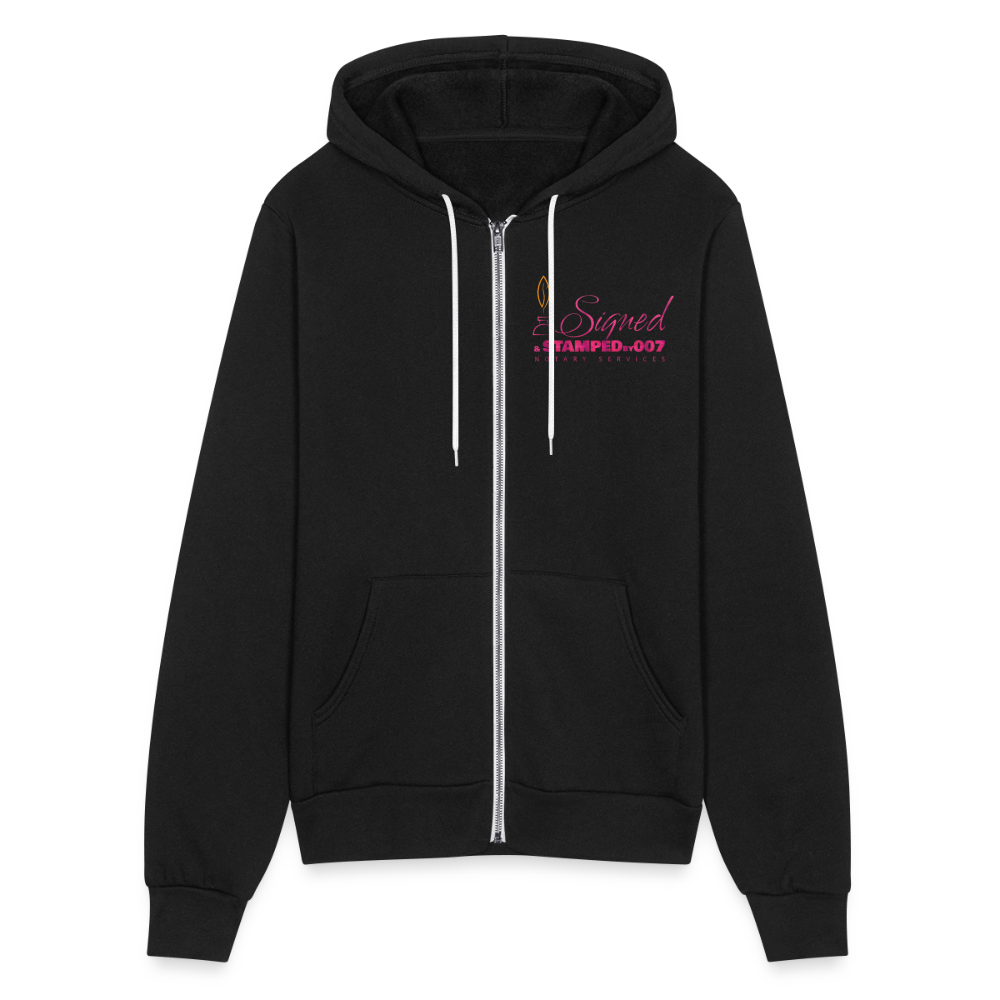 Pnk 2-Sided Bella + Canvas Unisex Full Zip Hoodie - black