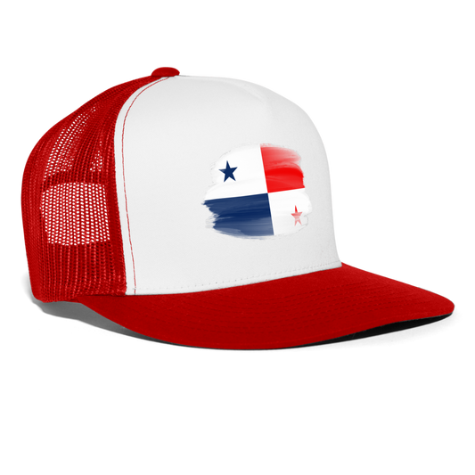Panama Flag Faded - Trucker Cap - white/red