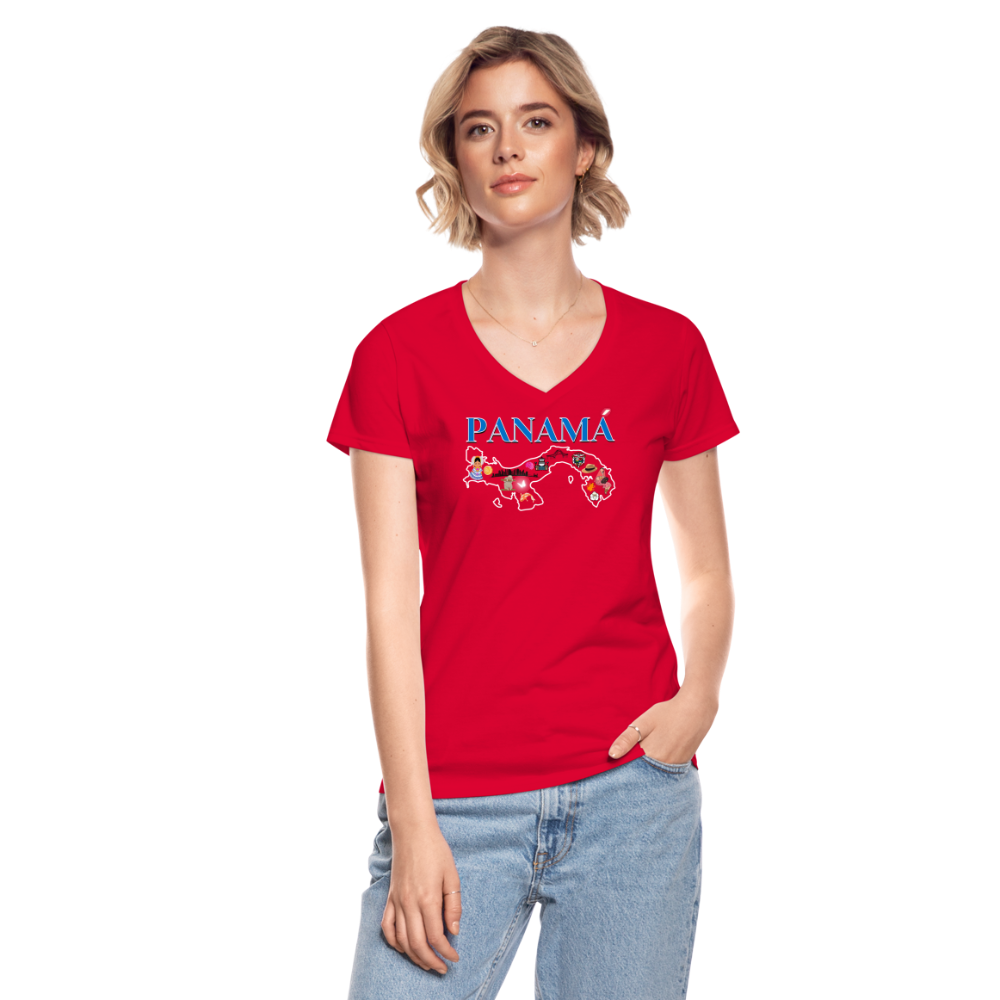 Panamanian Patria - Women's V-Neck T-Shirt - red