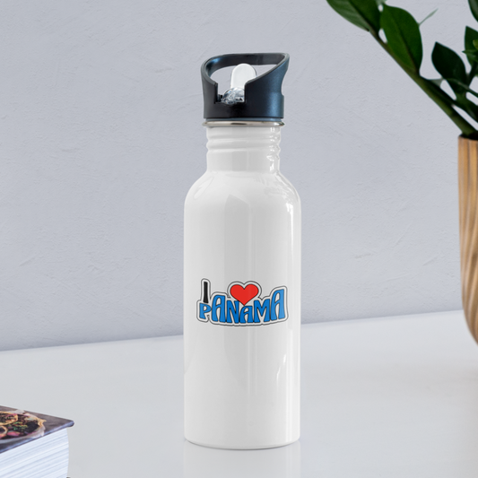 I Love Panama - Water Bottle - white
