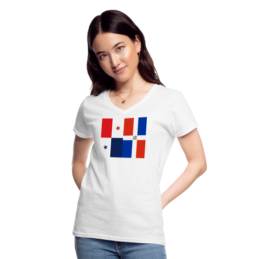 Panama Dominican Republic - Women's V-Neck T-Shirt - white