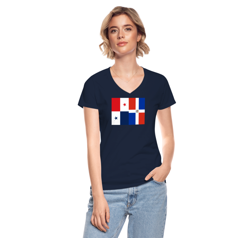 Panama Dominican Republic - Women's V-Neck T-Shirt - navy
