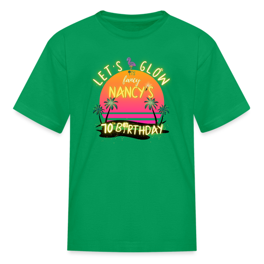Let's Glow Birthday Guest - Kids' T-Shirt - kelly green