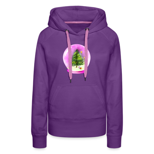 Pink Snow Globe - Women’s Premium Hoodie - purple