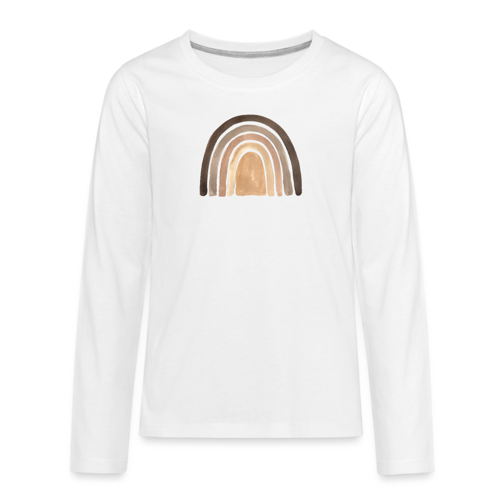 Shades of Brown - Unisex Kids' Premium Long Sleeve T-Shirt - white