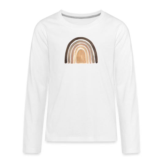 Shades of Brown - Unisex Kids' Premium Long Sleeve T-Shirt - white