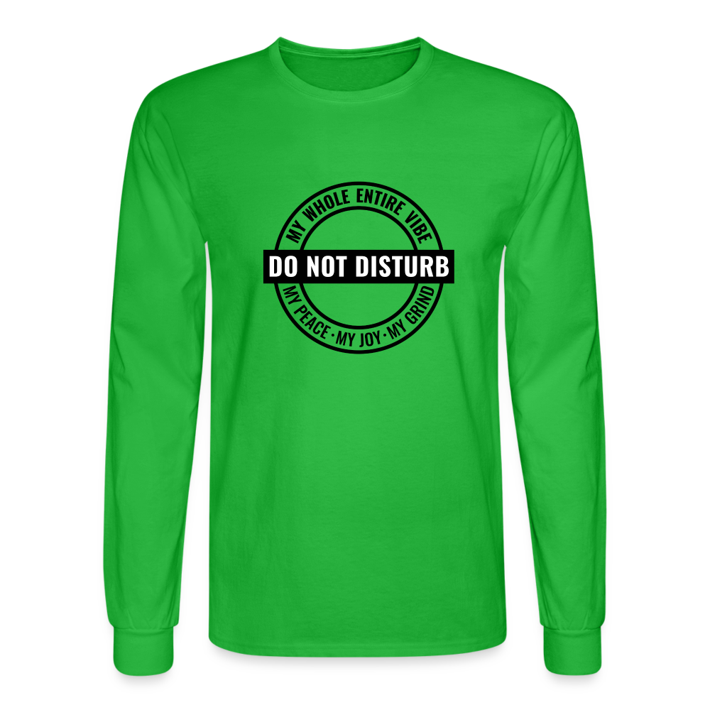 DO NOT DISTURB - Men's Long Sleeve T-Shirt - bright green