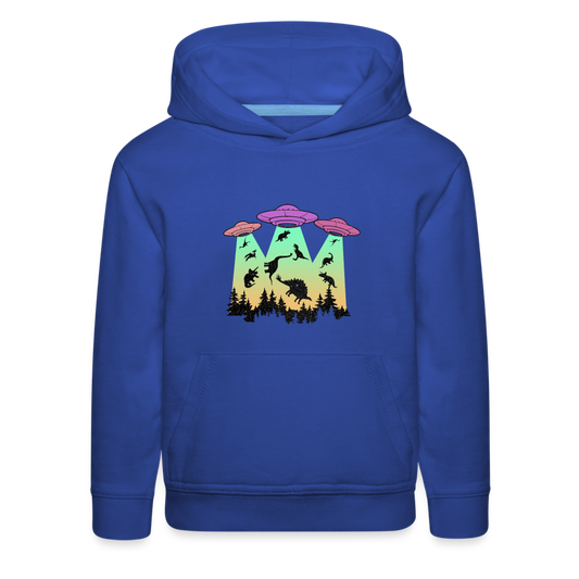 Dino Alien Extinction - Kids‘ Premium Hoodie - royal blue