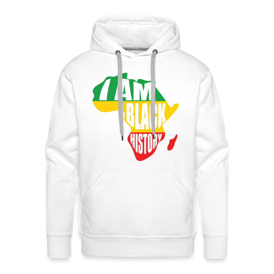 I Am Black History (color) - Men’s Premium Hoodie - white