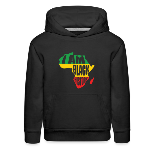 I Am Black History (color) - Kids‘ Premium Hoodie - black