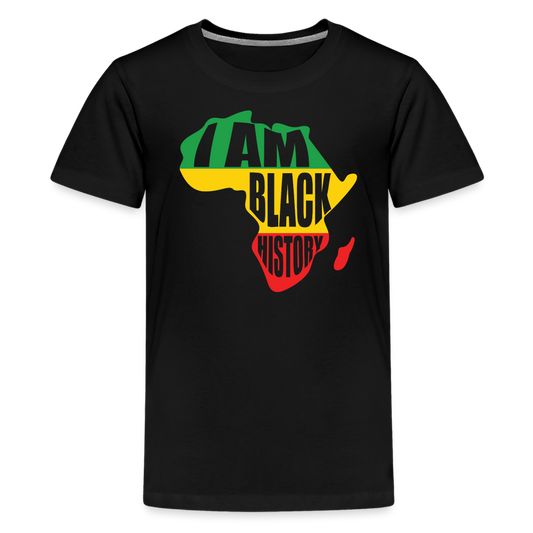 I Am Black History (color) - Kids' Premium T-Shirt - black