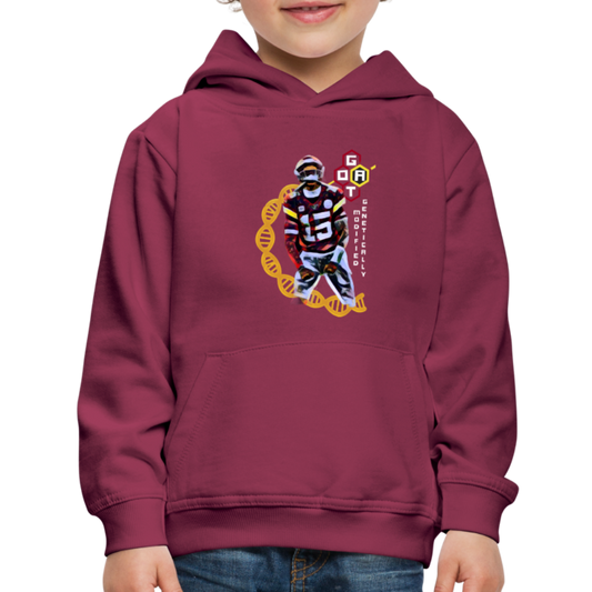 Football GOAT - Kids‘ Premium Hoodie - burgundy