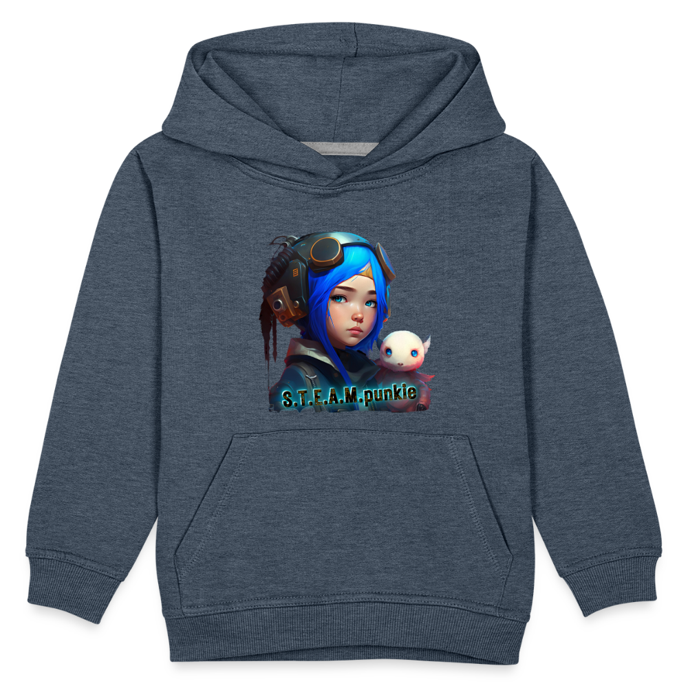 S.T.E.A.M. punkie - Kids‘ Premium Hoodie - heather denim