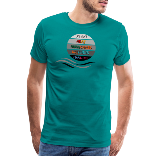 Miami Fanatic - Men's Premium T-Shirt - teal
