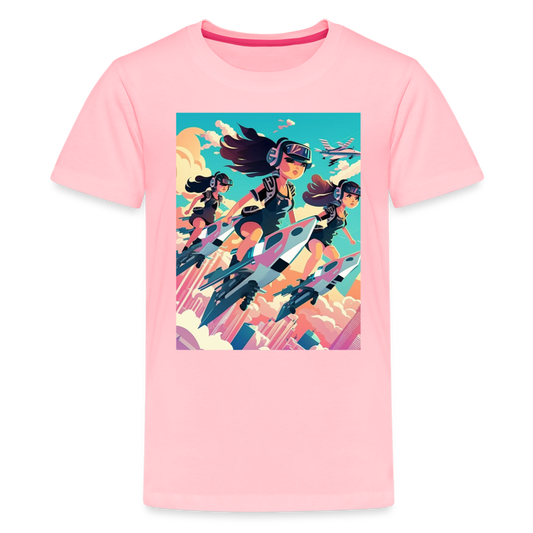 Jetsetter 3K - Kids' Premium T-Shirt - pink
