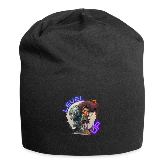 Level Up - Jersey Beanie - black