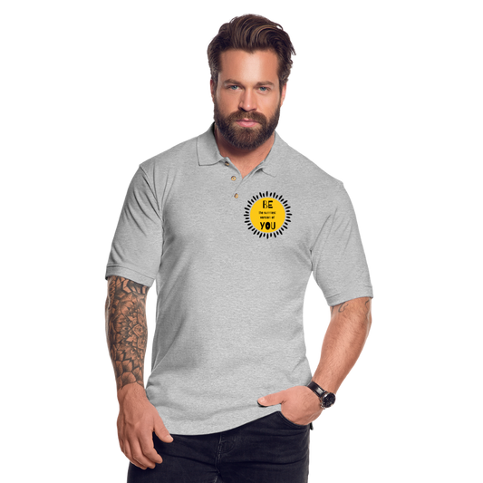 SAMPLE - Men's Pique Polo Shirt - heather gray